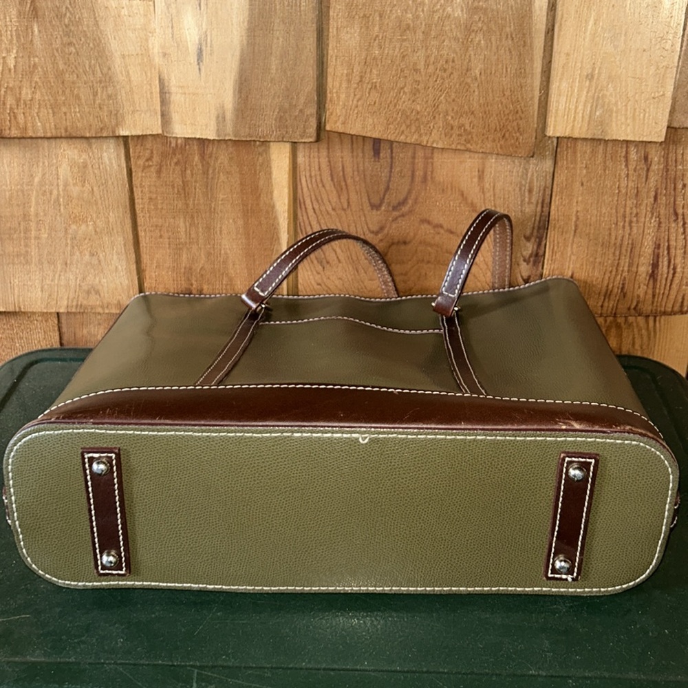 Dooney & Bourke Claremont Cynthia Tote,Olive/Chocolate MSRP $298 Large Handbag - Picture 7 of 11
